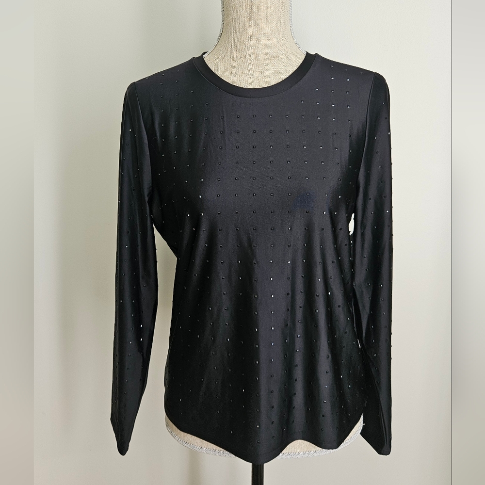 DKNY JEANS Elegant Black Long Sleeve Top